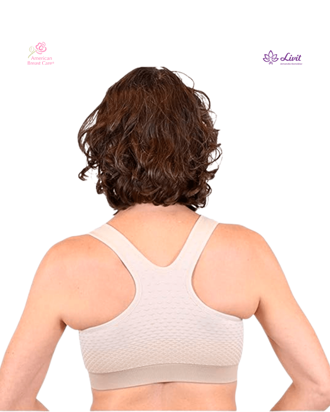 Brasier Post mastectomía Deportivo vista trasera