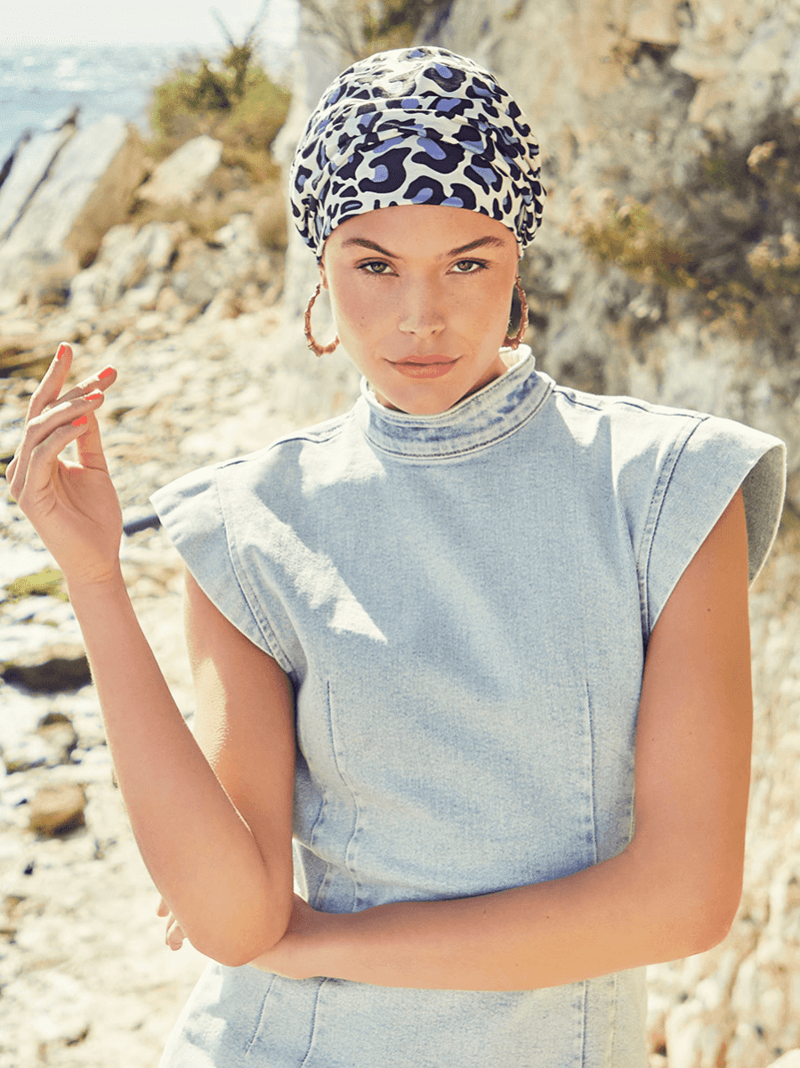 Lea • V turban estampado - Lavanda - 1536-0852