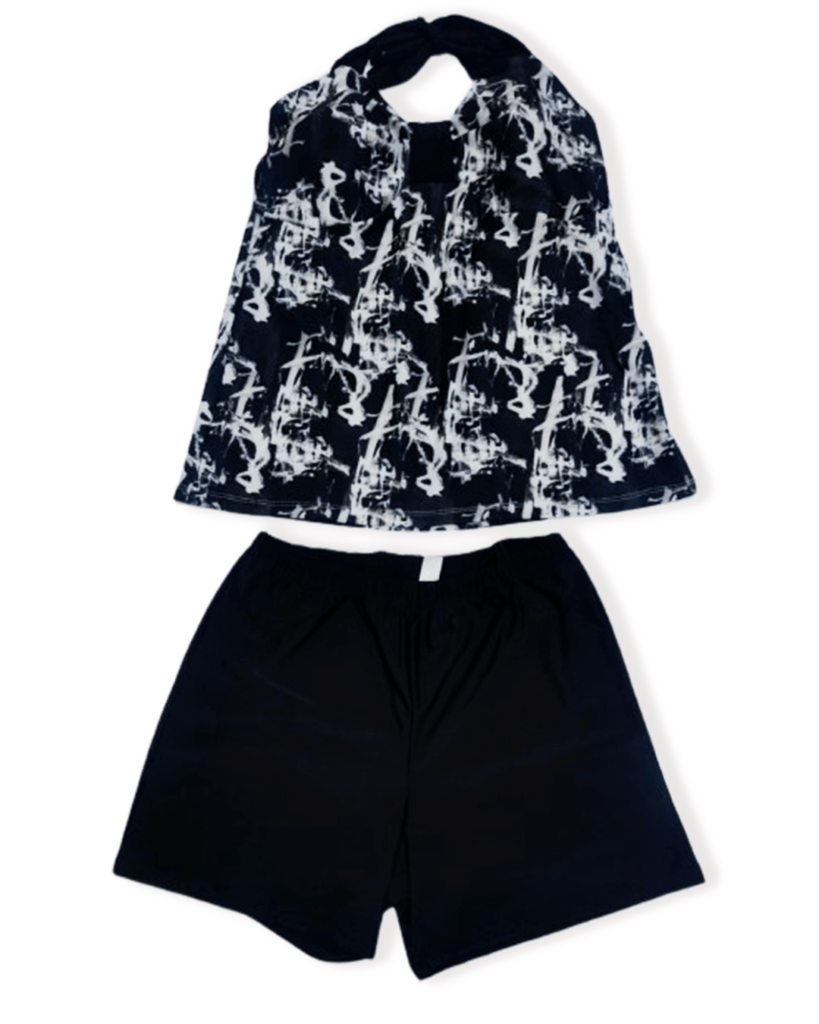 Abigail Vestido De Baño Tankini Short Post Mastectomía Negro