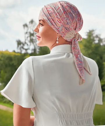 Turbante Beatrice turban con cintas - Flores energéticas - 1419-0912
