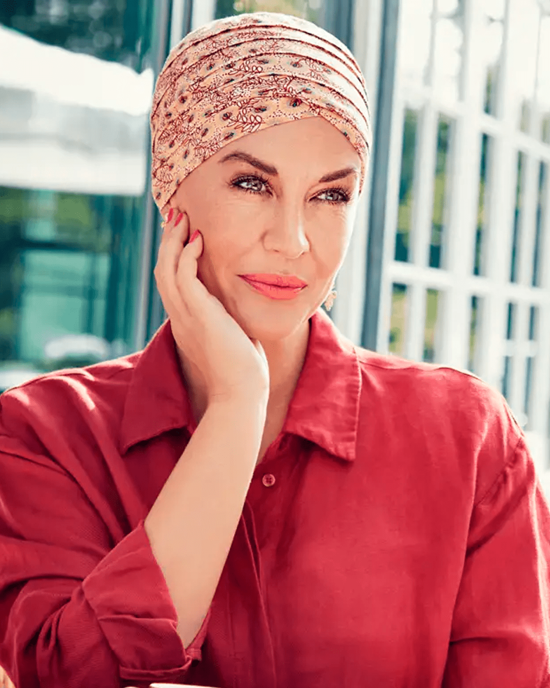 Turbante Yoga turban estampado - Iluminado por el sol dorado - 2000-0910