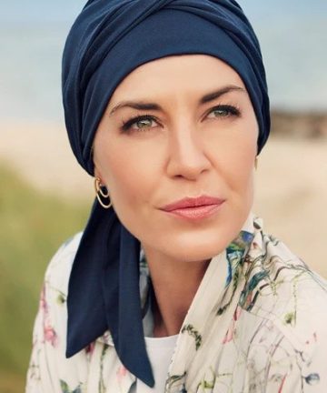Turbante BB. Beatrice turban con cintas - Azul oscuro - 1291-0383