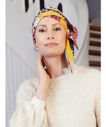 Turbante Beatrice turban con cintas - Otoño en abundancia - 1419-0884