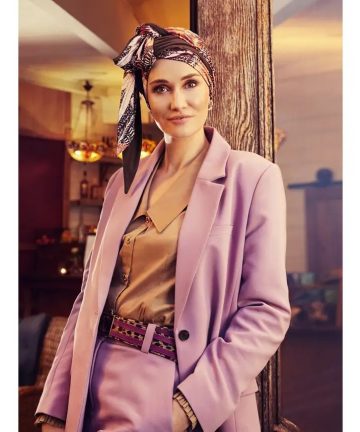 Turbante Belisa turban con cintas estampado - Rosas de jardín - 1532-0796