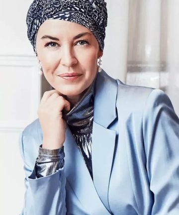 Turbante Lotus turban estampado - Marina flotante - 1008-4009