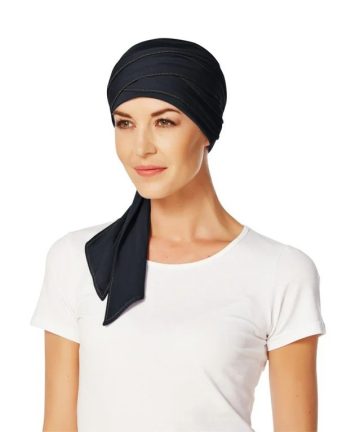 Turbante Mantra bufanda larga - Mezcla de azul - 1011-0391