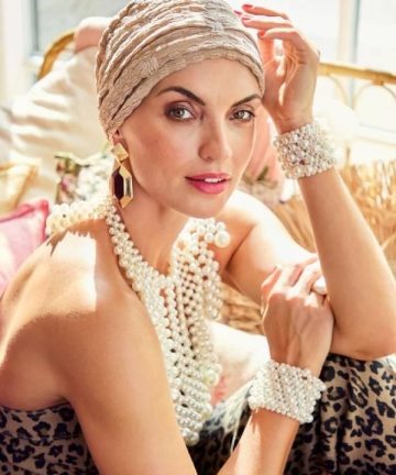 Turbante Ruby skye boho hat estructura - Abstracta beige - 3051-4027