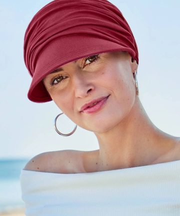 Turbante Solana gorra sol bambú - Brote rojo - 1578-0384