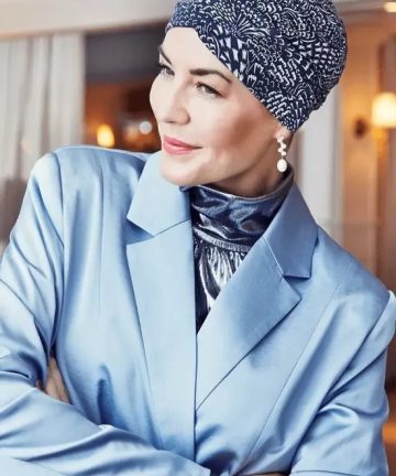 Turbante Yoga turban - estampado - Azul marino flotante - 2000-4009
