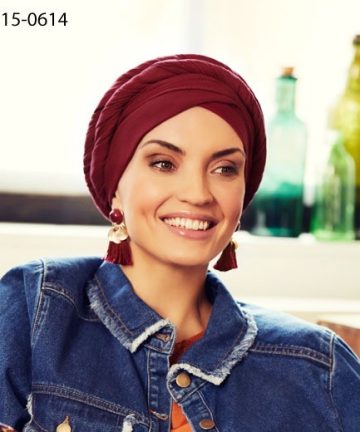 Turbante Zafiro boho turban set - Vino tinto - 3015-0614